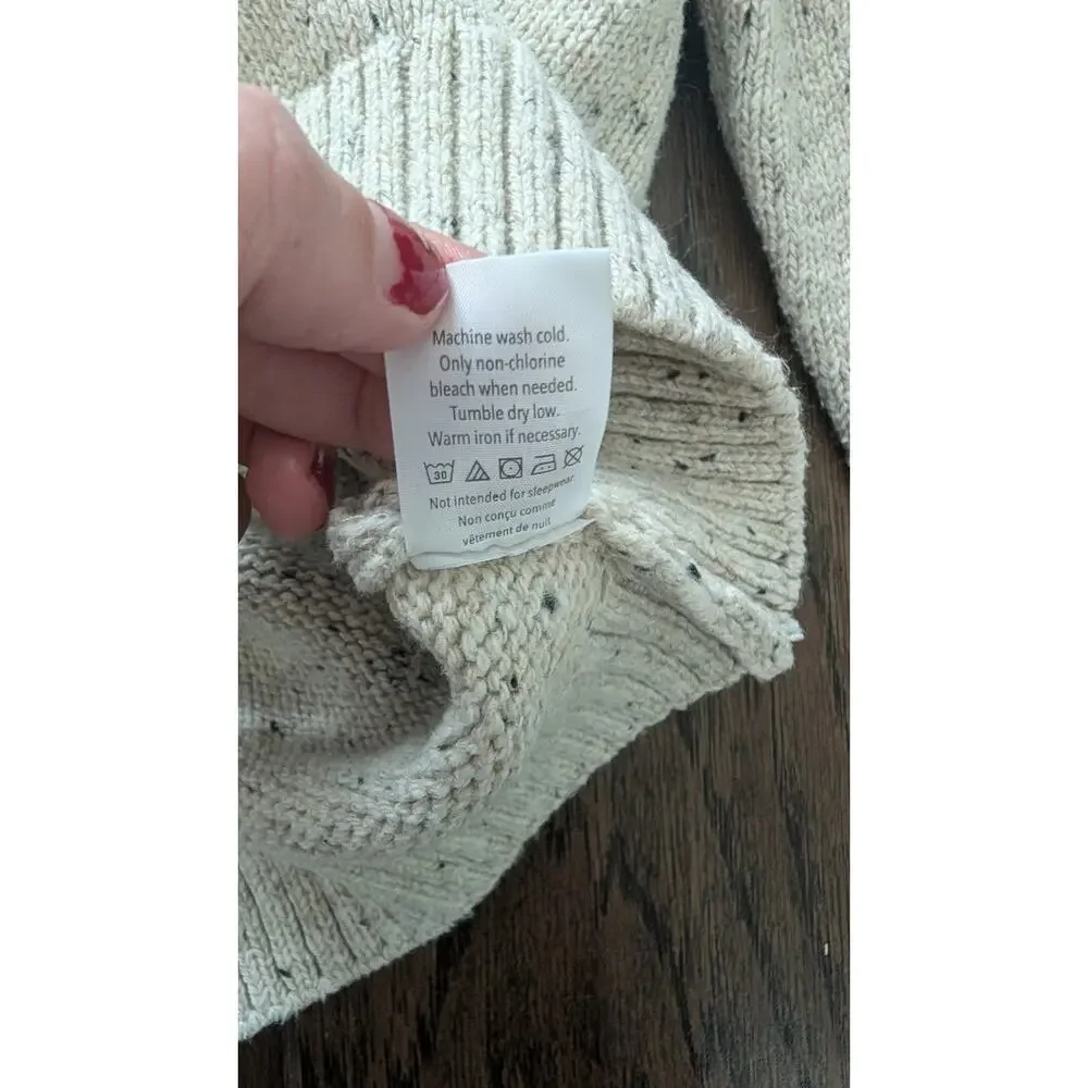 Gymboree Oat Cowl Neck Fisherman Pullover Sweater